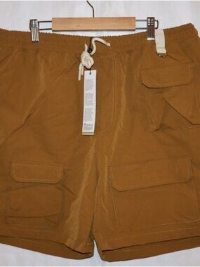 Reason Khaki Nylon Cargo Shorts. Large. NWT.